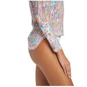 New Roxy Sea Skippin PT L/S Rashguard-Swirly Daze women's Lycra‎ xs swim top
